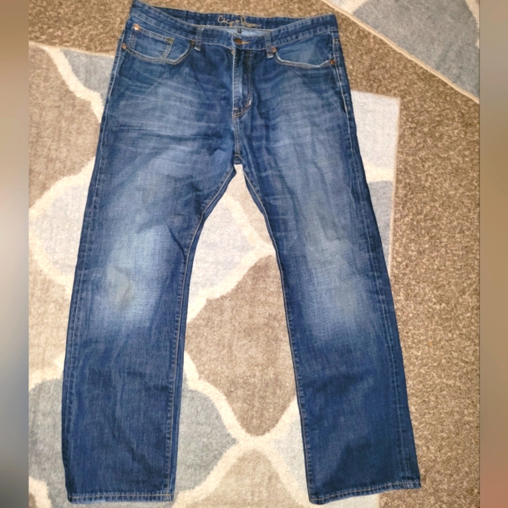 CHIP & PEPPER Bobby Baby Men's Size 38x32 Designer Bootcut Denim Blue Jeans